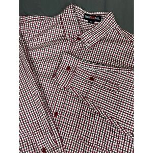 Bocomal FR Shirt Mens XL Red Plaid Flame Resistant NFPA 2112‎ CAT2 FRC0816 Work